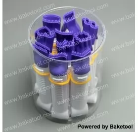 Bonnes affaires -70% : Lot de 10 pinces larges - Baketool - Embouts Fantaisies Dentelés