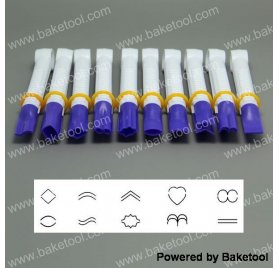 Lot de 10 pinces fines - Baketool - Embouts Fantaisies Lisses