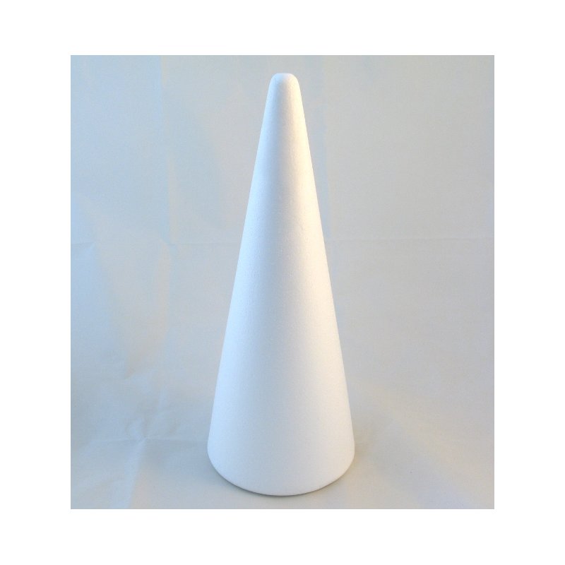 Cône En Polystyrène Pour Décoration - 70 Cm De Hauteur, 25 Cm De Diamètre Base - 1 Pièce, Forme 3D Pour Créations DIY
