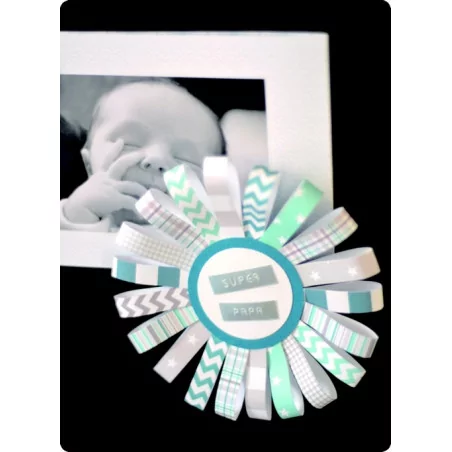 IDEES CREATIVES : Tuto : Réaliser une cocarde "Super Papa"