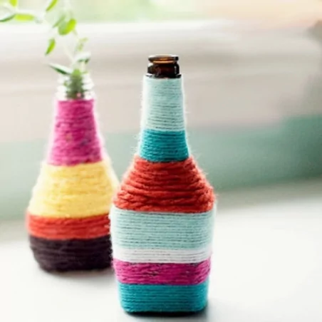IDEES CREATIVES : Tuto : Réaliser un vase à ficelles, par Madiwi