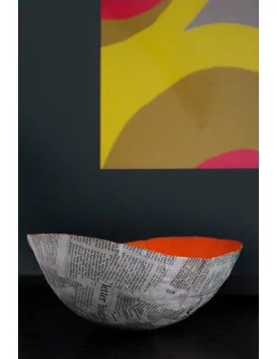 IDEES CREATIVES : Tuto : Réaliser un vide poche en papier journal, par Madiwi