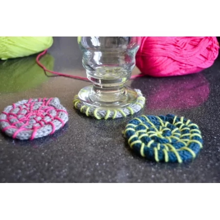 IDEES CREATIVES : Tuto : Tricoter des sous-verres, par Maman à tout faire