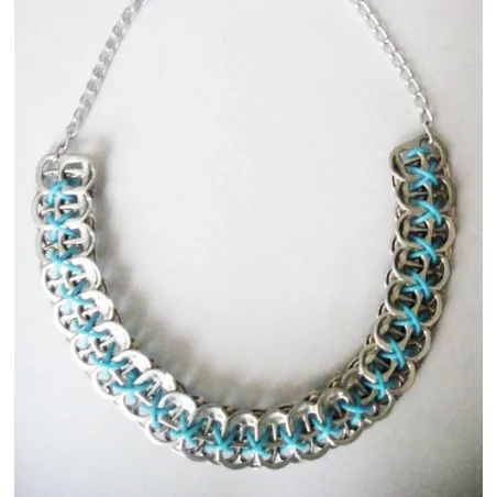 IDEES CREATIVES : Tuto : Réaliser un collier en capsules de canettes, par Madiwi