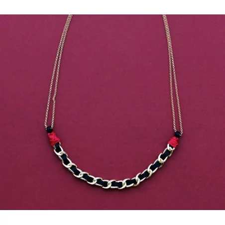 IDEES CREATIVES : Tuto : Réaliser un collier chaîne et satin, par Gwladys