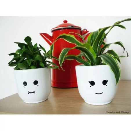 IDEES CREATIVES : Tuto : Réaliser des petits pots à visages, par Lovely and cheap