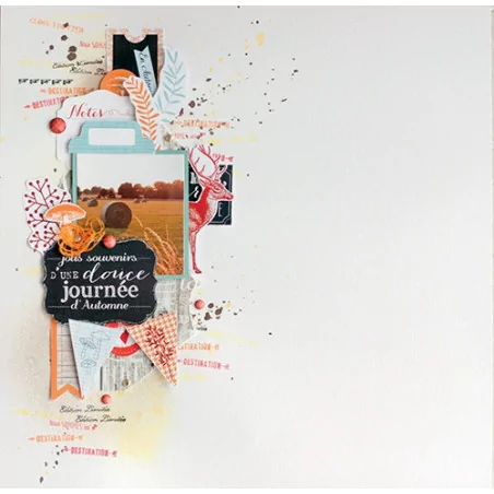 IDEES CREATIVES : Tuto : Réaliser une page de scrap' automnale, par Toga
