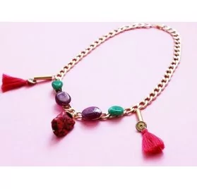 IDEES CREATIVES : Tuto : Réaliser un collier à pierres, par Gwladys