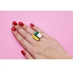 IDEES CREATIVES : Tuto : Réaliser une bague style "Mondrian", par Gwladys