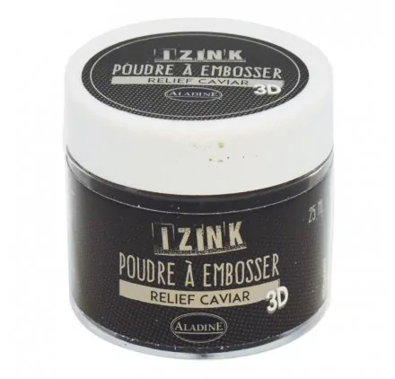 POUDRES A EMBOSSER : Poudre à embosser 'Aladine' Noir Caviar 25 ml