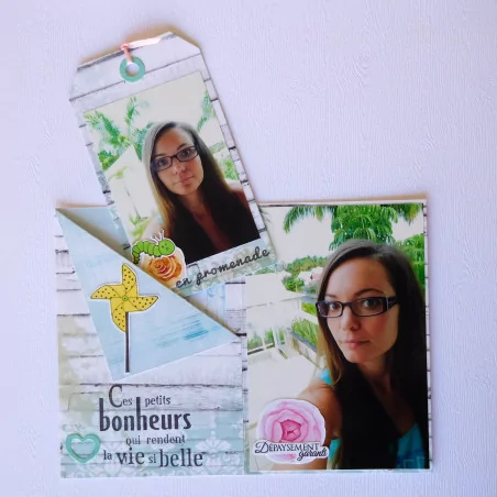 IDEES CREATIVES : Vidéo - Réaliser un mini album qui tient dans une enveloppe, par Miaoups