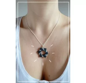 IDEES CREATIVES : Tuto : Réaliser un collier origami en pâte polymère, par La Main Heureuse