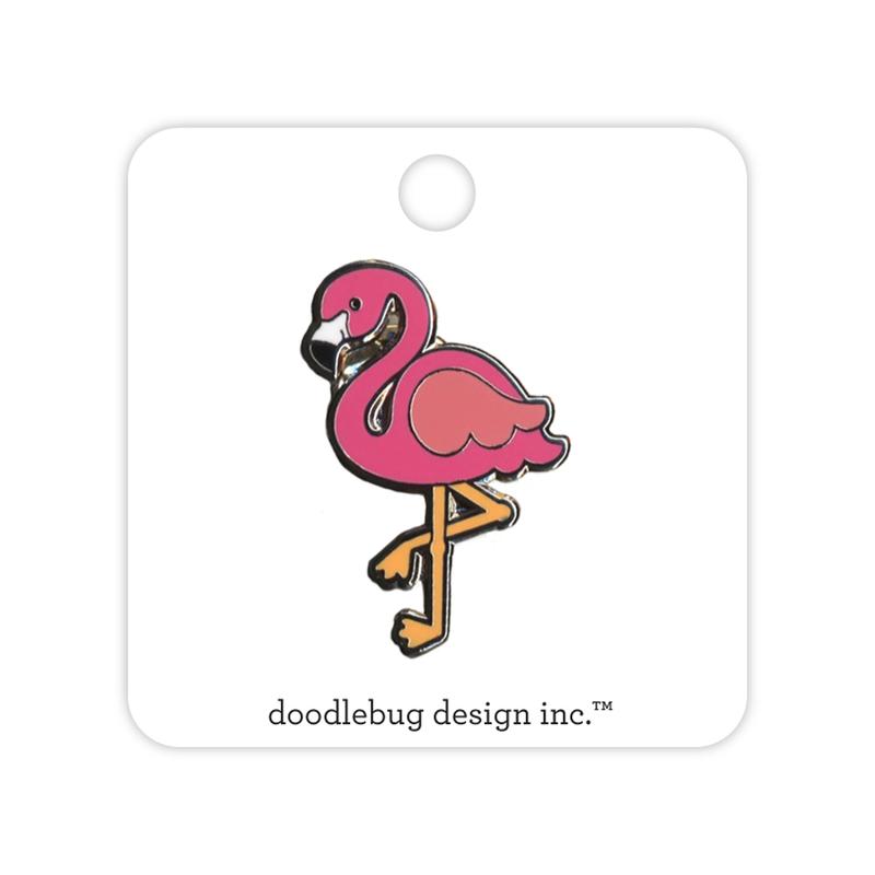 ART DU FIL : Pin's 'Doodlebug - Fun in the Sun' Flamant rose