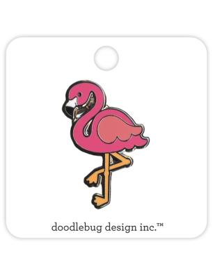 ART DU FIL : Pin's 'Doodlebug - Fun in the Sun' Flamant rose