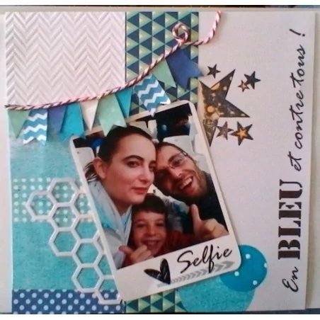 IDEES CREATIVES : Tuto : Réaliser une page de scrap' avec un selfie et des formes géométriques, par Joanne