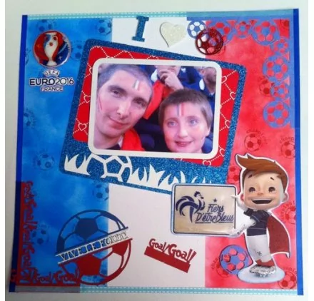 IDEES CREATIVES : Tuto : Réaliser une page de scrap' sur le thème de l'Euro, par Vanessa