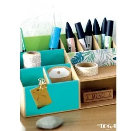 IDEES CREATIVES : Tuto : Réaliser un rangement pour bureau, par Toga