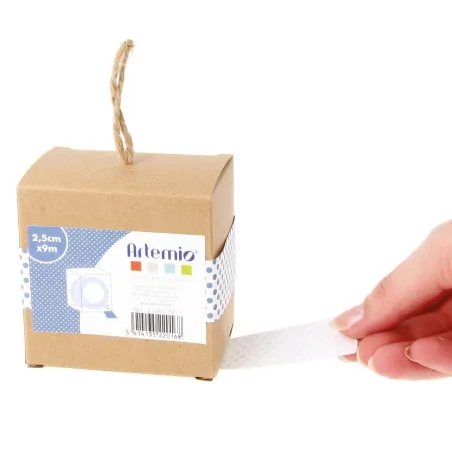 Ruban en papier imprimé 'Artemio - Noël Givré' Lignes 5 cm x 6.5 m