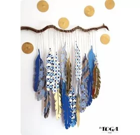 IDEES CREATIVES : Tuto : Réaliser une Branche Plumes Or de Bombay, par Toga