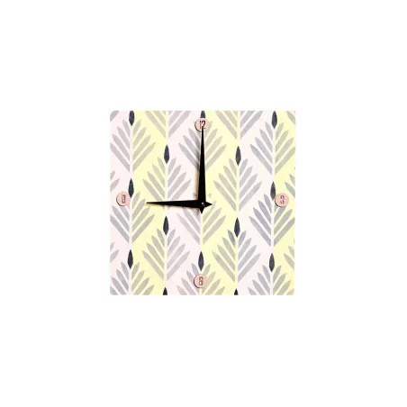 IDEES CREATIVES : Tuto - L'horloge carrée jaune et rose pâle