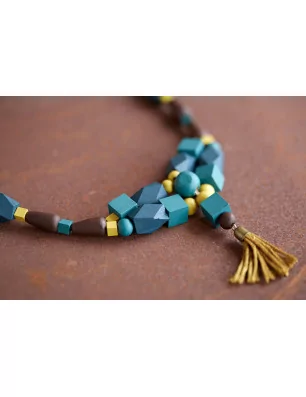 IDEES CREATIVES : Tuto - Réception chic - le collier bleu et jaune