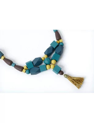 IDEES CREATIVES : Tuto - Réception chic - le collier bleu et jaune