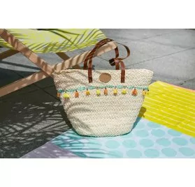 IDEES CREATIVES : Tuto - Customisation de sacs de vacances - Le sac en osier - Le sac avec les pampilles