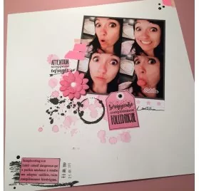 Tuto : Faire une page de scrap avec les tampons de la collection A TOI de MISS CREA, par Laetitia B