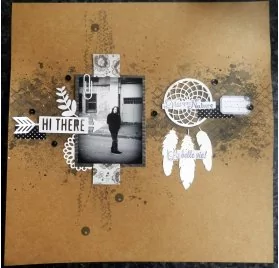 IDEES CREATIVES : Tuto : Créer une page de scrapbooking avec la collection Fonds Grunge 1 de MISS CREA, par Isabelle Uhissy