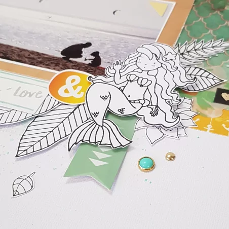 Tuto : Préparer une page sirène, pirate et hibiscus, par les Bricolheureux