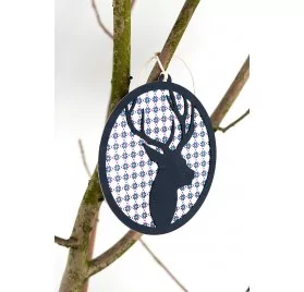 IDEES CREATIVES : Idée créative - Noël Ecossais - La décoration de l'arbre - Avec la tête de renne de face