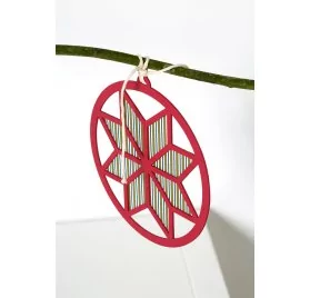 IDEES CREATIVES : Idée créative - Noël Ecossais - La décoration de l'arbre - Boule rouge poinsettia