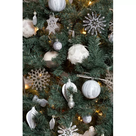 Le Noël Perle - La décoration du sapin - Les boules aux plumes