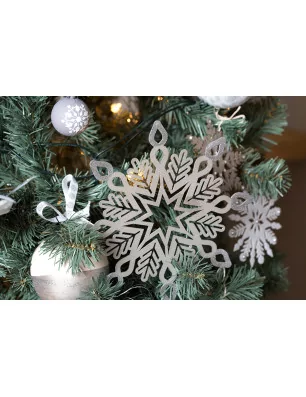 IDEES CREATIVES : Le Noël Perle - La décoration du sapin - Le grand flocon embossé