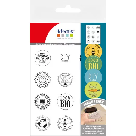 SCRAPBOOKING : Tampons transparents 'Artemio - Save The Planet'