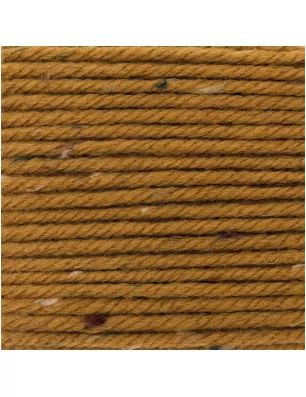 ART DU FIL : Pelote de laine 'Rico Design - Mega Wool' Tweed Chunky Moutarde 100g 125m