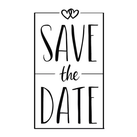 SCRAPBOOKING : Tampon bois 'Rayher' Save the date