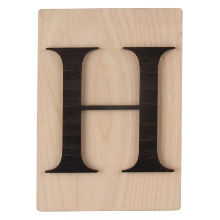 SUPPORTS A DECORER : Lettre en bois H 'Rayher' Noir 14.8 cm x 10.5 cm