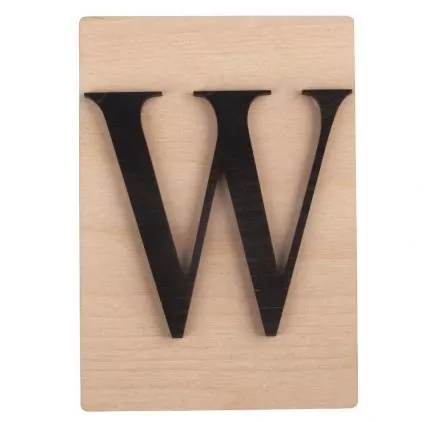 SUPPORTS A DECORER : Lettre en bois W 'Rayher' Noir 14.8 cm x 10.5 cm SUPPORTS A DECORER : Lettre en bois W 'Rayher' Noir 14.8 cm x 10.5 cm