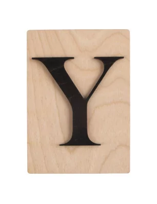 SUPPORTS A DECORER : Lettre en bois Y 'Rayher' Noir 14.8 cm x 10.5 cm