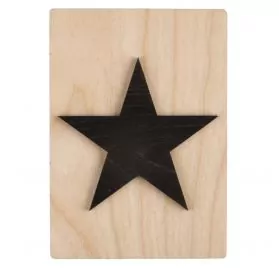 SUPPORTS A DECORER : Forme en bois Etoile 'Rayher' Noir 14.8 cm x 10.5 cm