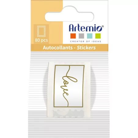 SCRAPBOOKING : 80 Autocollants 'Artemio - Mariage' Timbres Love
