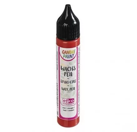 PEINTURES POUR BOUGIES : Stylo cire 'Efco - Candle Paint' Rouge 28 ml