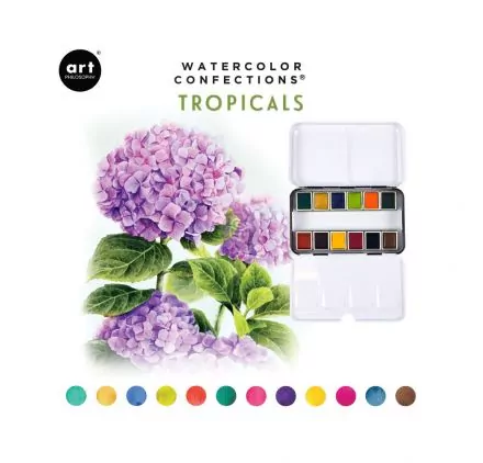 PEINTURES AQUARELLES : Palette de 12 aquarelles 'Prima - Watercolor Confections' Tropicals