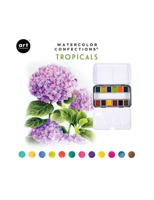 PEINTURES AQUARELLES : Palette de 12 aquarelles 'Prima - Watercolor Confections' Tropicals