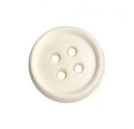 SCRAPBOOKING : Bouton couture 4 trous '3B Com' Ecru mat 12 mm