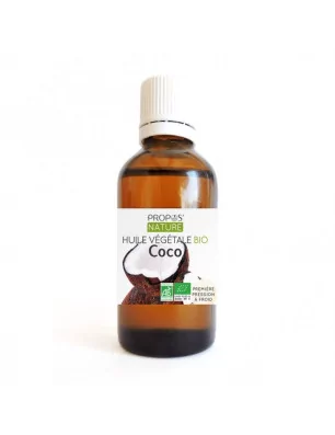 HUILES VEGETALES : Flacon de 50 ml d'huile végétale bio 'Propos' Nature' Coco