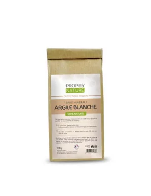 INGREDIENTS COSMETIQUES : Sachet de 100g d'Argile blanche 'Propos' Nature'