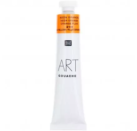 ENFANTS : Tube de 22 ml de gouache 'Rico Design - ART' Orange Fluo ENFANTS : Tube de 22 ml de gouache 'Rico Design - ART' Orange Fluo