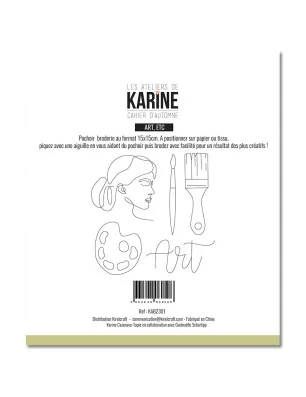 SCRAPBOOKING : Pochoir Broderie 15x15 'Les Ateliers de Karine - Cahier d'Automne' Art etc...